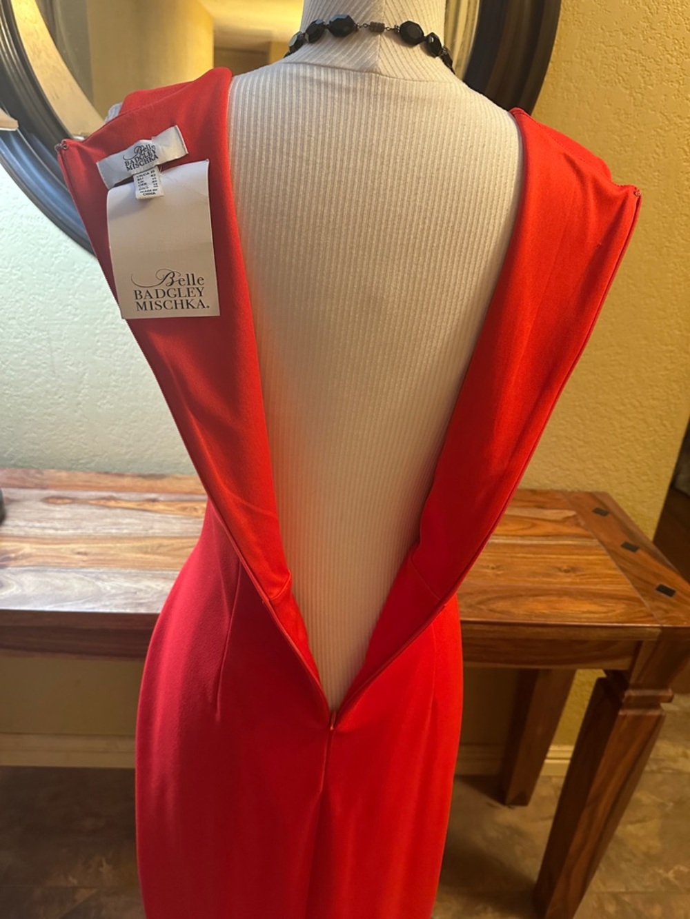 NWT Badgley Mischka Sheath Dress with Wrap Bodice - Picture 6 of 6